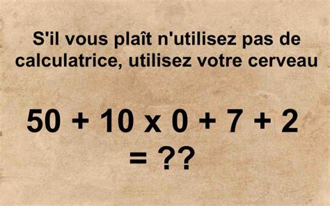 Casse tête Arriverez vous à résoudre cette équation mathématique sans