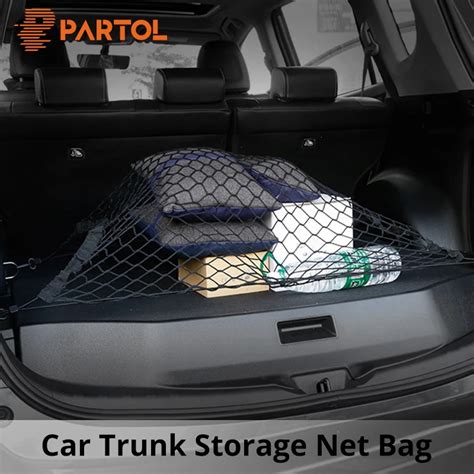 Partol Universal Elastic Nylon Car Trunk Storage Net Organize Cover