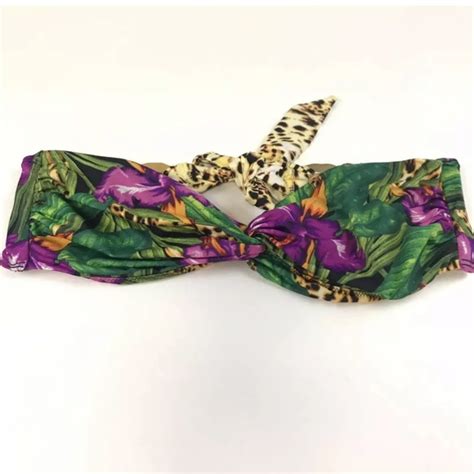 Victoria S Secret Swim Victorias Secret Small Bikini Top Tropical Floral Poshmark