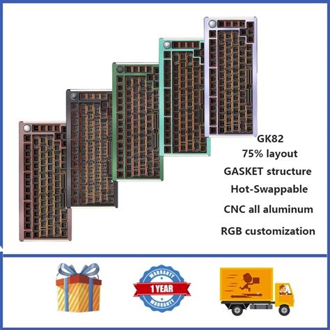 GK Wired Mechanical Keyboard GASKET Structure Hot Swappable RGB Custom CNC Aluminum Mechanical