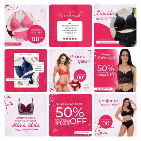 Templates Canva Moda Ntima Lingerie Artes Edit Veis B Nus Studios Cat