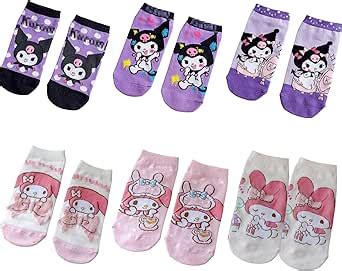 Amazon.com: Educatgame 6 Pair of Cute Anime Character Socks for Teen
