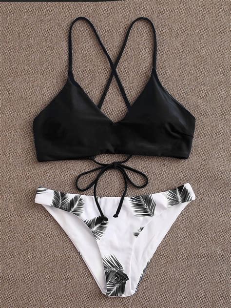 Lc Shein Dwucz Ciowy Str J K Pielowy Bikini Tropikalny Wz R S Oficjalne