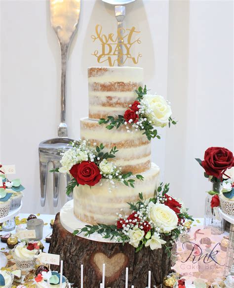 Semi Naked Wedding Cakes The Pink Cake Box