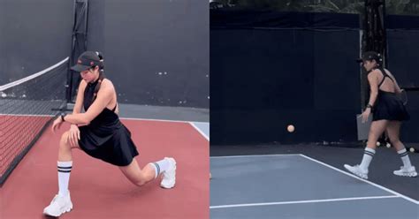 Hot girl siêu vòng 1 lừng lẫy giới 8X 9X tái xuất trên sân pickleball visual tuổi 35 gây choáng