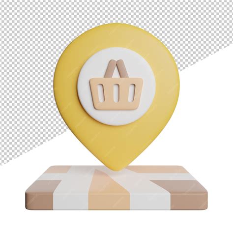 Premium Psd Store Location Mall Front View 3d Rendring Icon