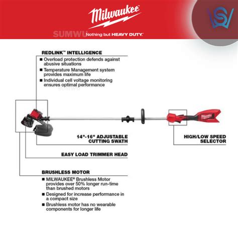 Milwaukee M Fuel Gen Ii Brushless Line Trimmer M Bllt Sumwu Concept