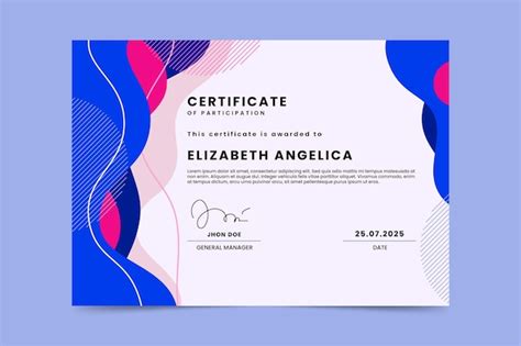 Plantilla De Certificado Moderno Vector Gratis