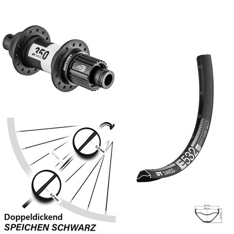 DT Swiss E 532 Hinterrad 27 5 Zoll Mit 350 Hinterradnabe Centerlock