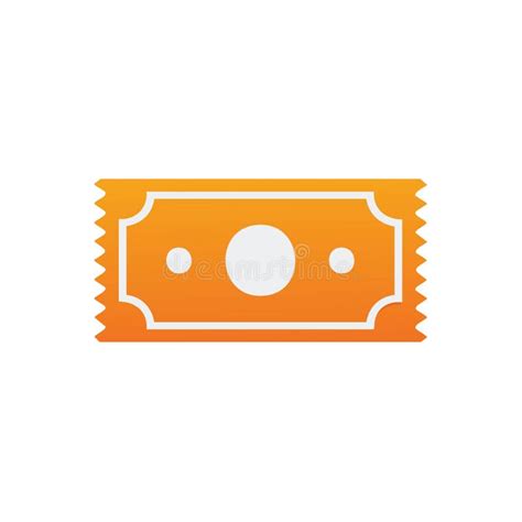 orange ticket  serrated edges  circle detail  event admission