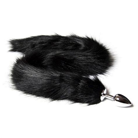 Plug Anal Rabo De Raposa 80cm Preto