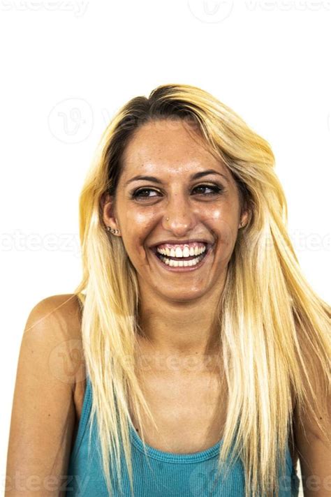 Long Hair Blonde Girl Smiling Happy 10553605 Stock Photo At Vecteezy