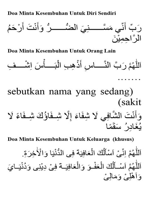 Doa Memohon Kesehatan Pdf