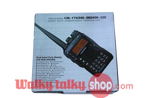 UV-8DR Triple Band Heavy Duty Submersible Transceiver Portable Radio ...