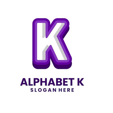 Logotipo Del Alfabeto K Vector Premium