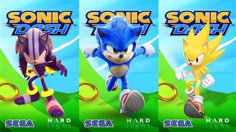 Sonic Dash Movie Sonic Vs Super Sonic Vs Darkspine Sonic Vs All