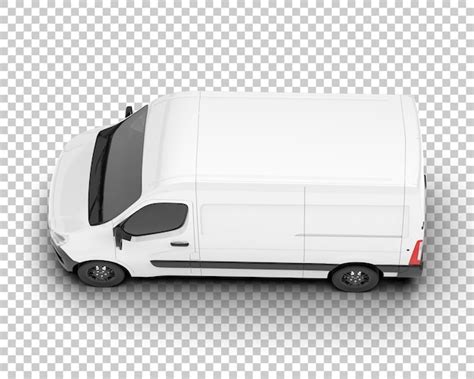 Premium Psd Cargo Van On Transparent Background 3d Rendering Illustration