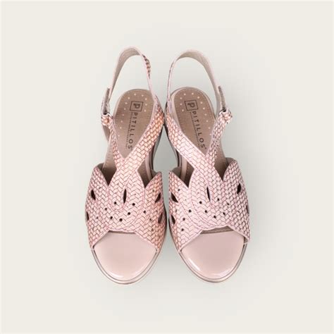 Sandalia Classic Cuñina Pitillos 5010 Espiga Nude Calzaro SS24 Calzaro