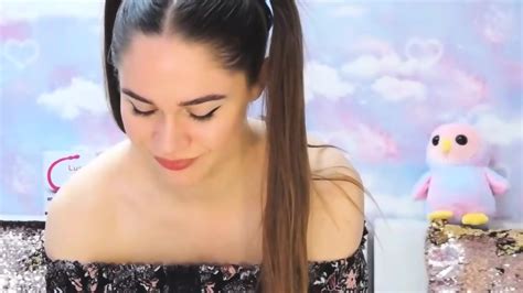 Gorgeous Sexy Brunette Teasing And Playing