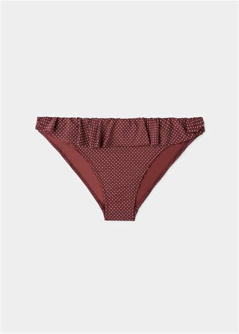 Mango Ruffled Dots Bikini Bottom