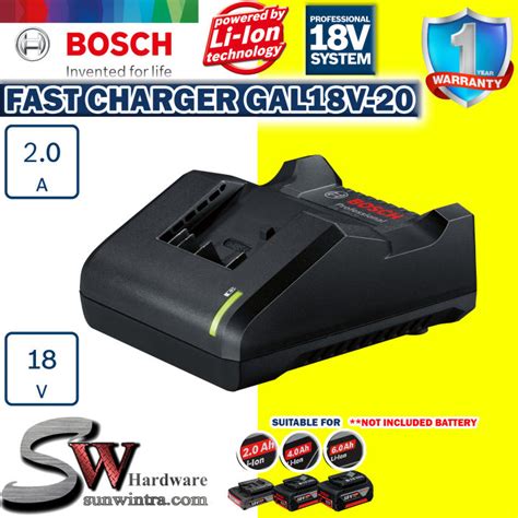 Bosch 18v Battery Charger Gal 18v 20 Cv Charger Only Gal18v 20cv Gal18v 20 C Lazada