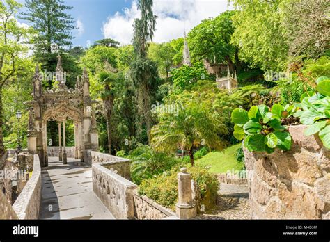 The Regaleira Palace Known As Quinta Da Regaleira In Sintra Stock