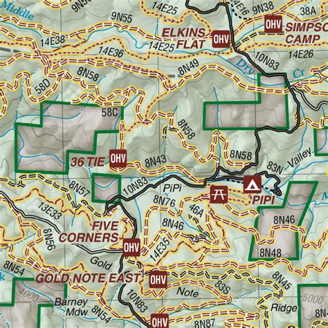 Eldorado National Forest Travel Opportunity Guide South Map By Us