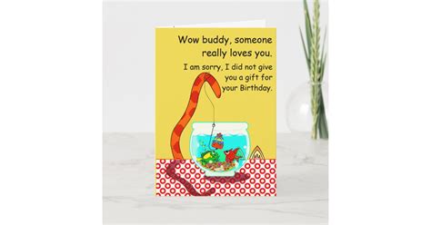 The Cat And The Fish Bowl Birthday Card | Zazzle