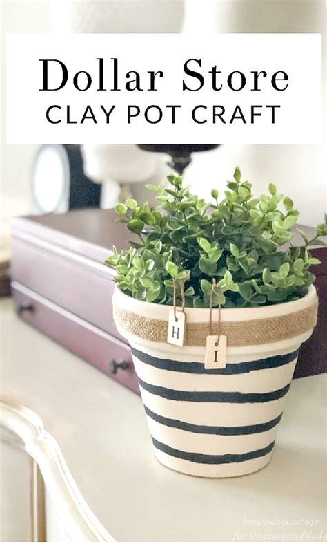 Easy Dollar Store Planter Makeover The Crazy Craft Lady