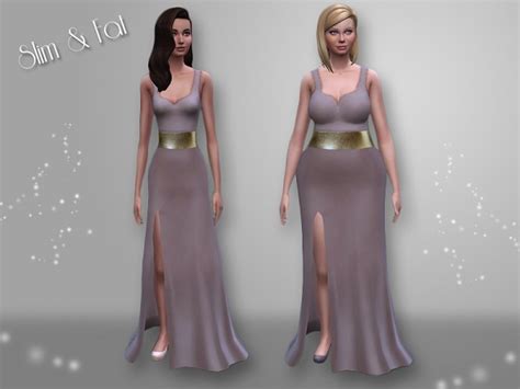 Mod The Sims Side Slit Evening Dress By Rainicorn • Sims 4 Downloads