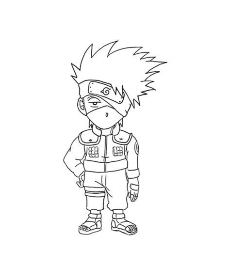 Fise De Colorat Cu Chibi Kakashi De Baz Desc Rca I Imprima I Sau