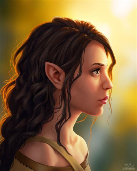 Half Elf Bard Girl By Stephanie Brown Female Elf Elf Art Character