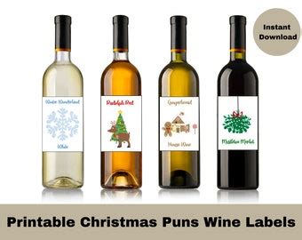 Printable Halloween Puns Wine Labels - Etsy