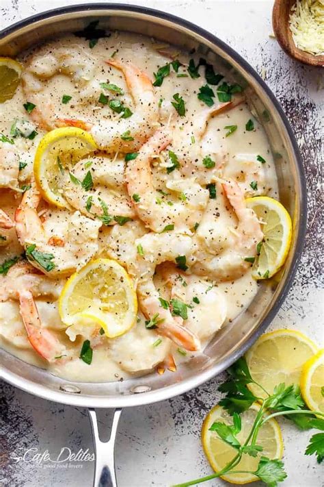 Creamy Lemon Parmesan Shrimp Cafe Delites