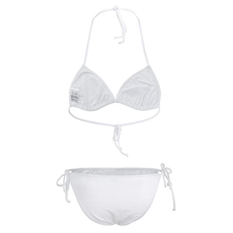 Triangel Bikini Ungepolstert Wei