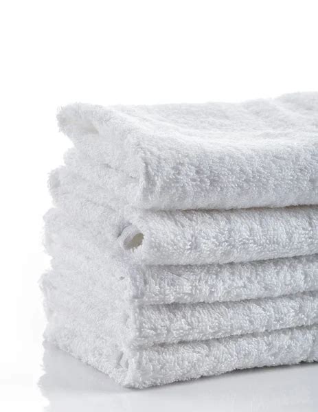 Stack of white towels — Stock Photo © magone #73168477