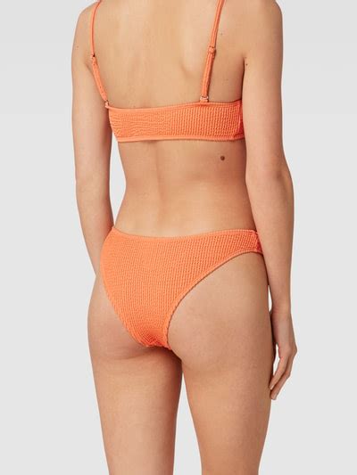 Becks Ndergaard Bikinibroekje Met Structuurmotief Model Audny Biddi Bikini Cheeky In Koraal