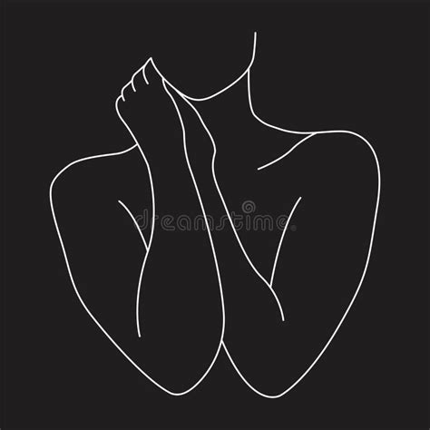 Beautiful Naked Woman Holding Stock Illustrations Beautiful Naked Woman Holding Stock