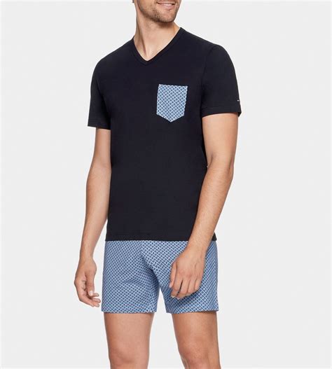 Pyjama Court Col V Eden Park Lingerie Sipp