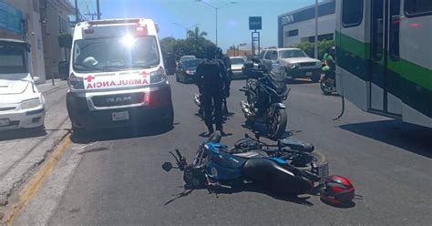 Deja Choque Un Motociclista Lesionado Y Congestionamiento Vial En