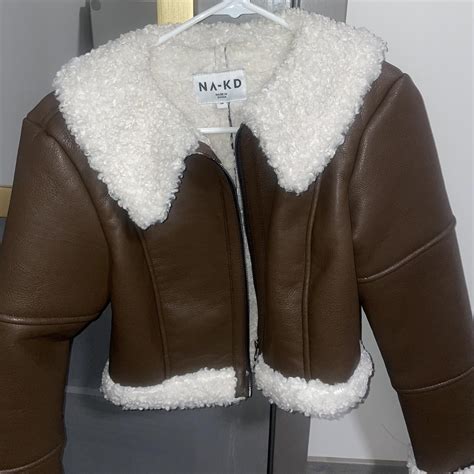 Naked Fur Jacket Worn Once Fits Cropped And Can Depop
