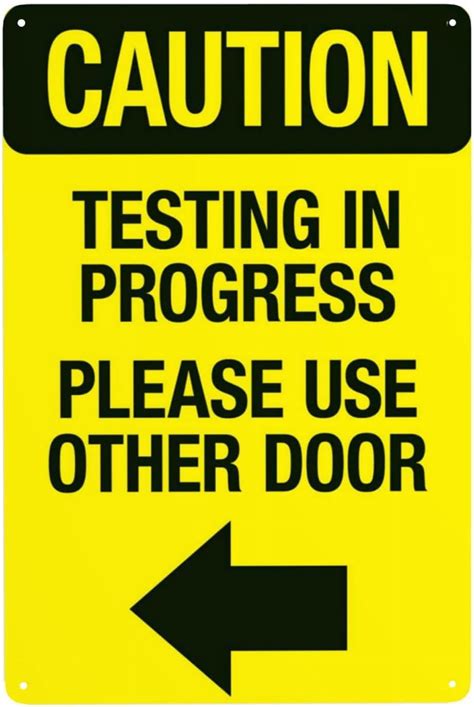 Visitors Please Use Front Door Sign Warning Sign Retro Aluminum Sign