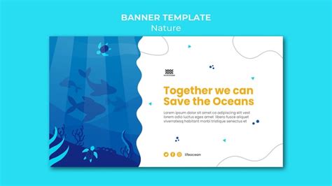 Free Psd Save The Oceans Banner Template