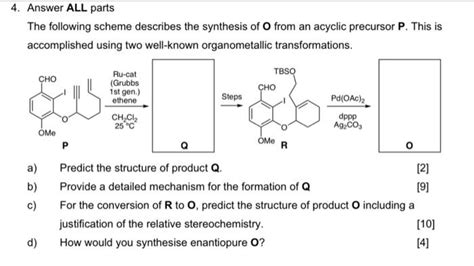 Solved Answer ALL parts The following scheme describes the | Chegg.com