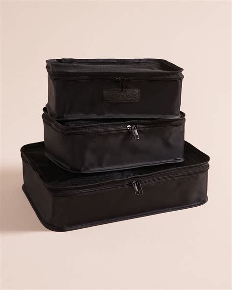 Travel Packing Cubes - Black | la Vie en Rose