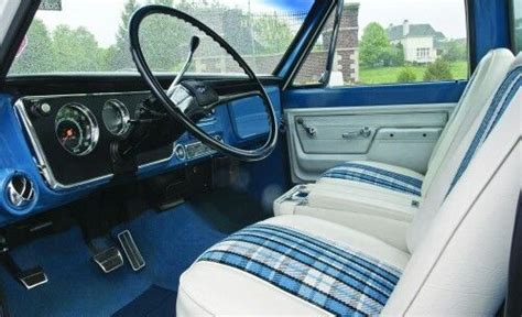 C10 Plaid Bench Seat Digging It Chevy Trucks Truck Interior Truck Stereo