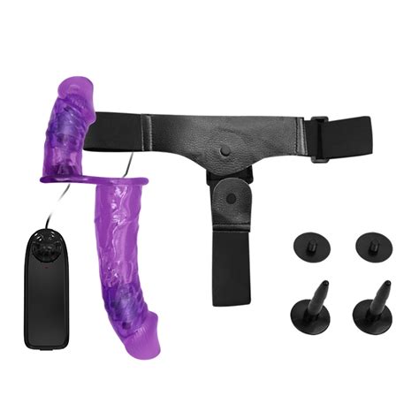 ARNES VIBRADOR DE CORREA CON DILDO DOBLE PURPURA Loveurself Compra Online Vibradores A Los