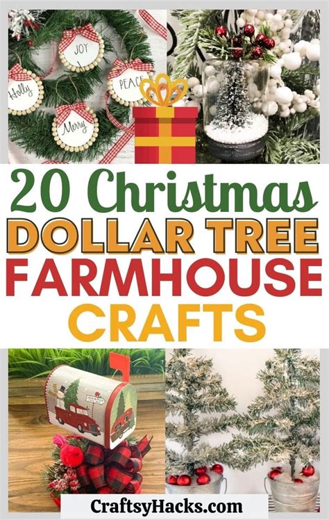 Farmhouse Dollar Store Christmas Ideas Craftsy Hacks