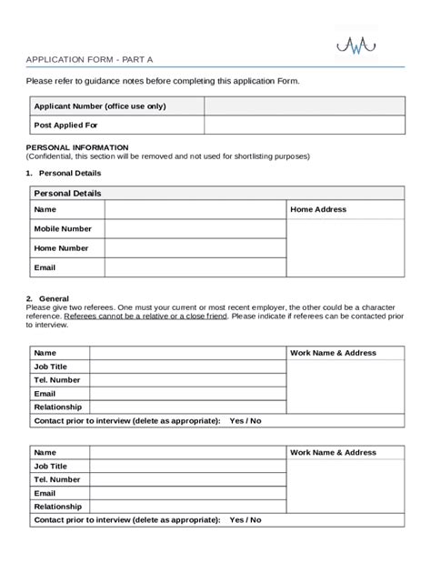 Safer Recruitment Application Teaching And Support Staff Doc Template