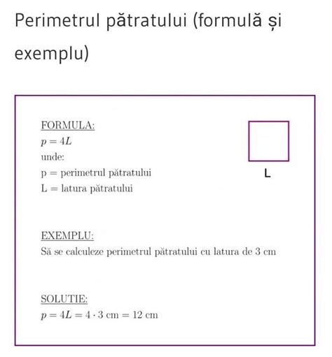 Lungimea Laturii Unui P Trat Este Cm S Se Afle Perimetrul